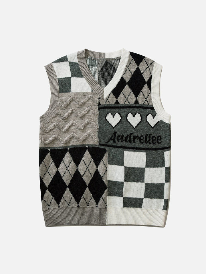 Thesclo - Love Weaving Layering Style Sweater Vest - Streetwear Fashion - thesclo.com