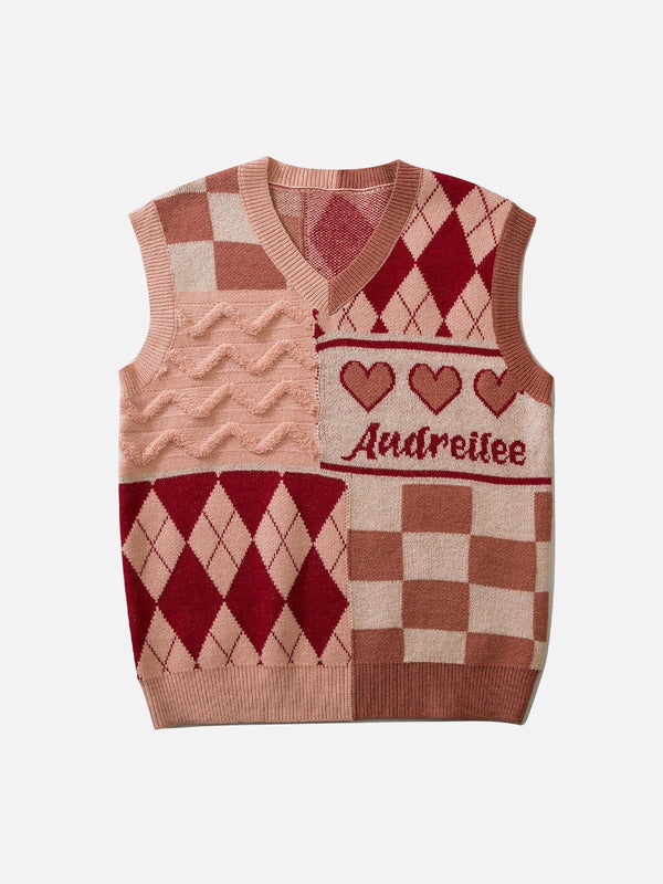 Thesclo - Love Weaving Layering Style Sweater Vest - Streetwear Fashion - thesclo.com