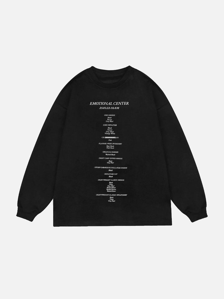 Thesclo - Minimalist Printed Suede Sweatshirt - Streetwear Fashion - thesclo.com