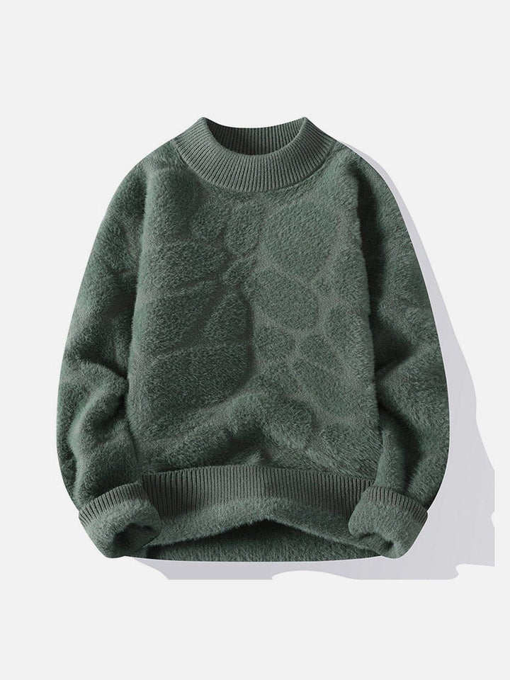 Thesclo - Mink Fleece Solid Warm Sweater - Streetwear Fashion - thesclo.com