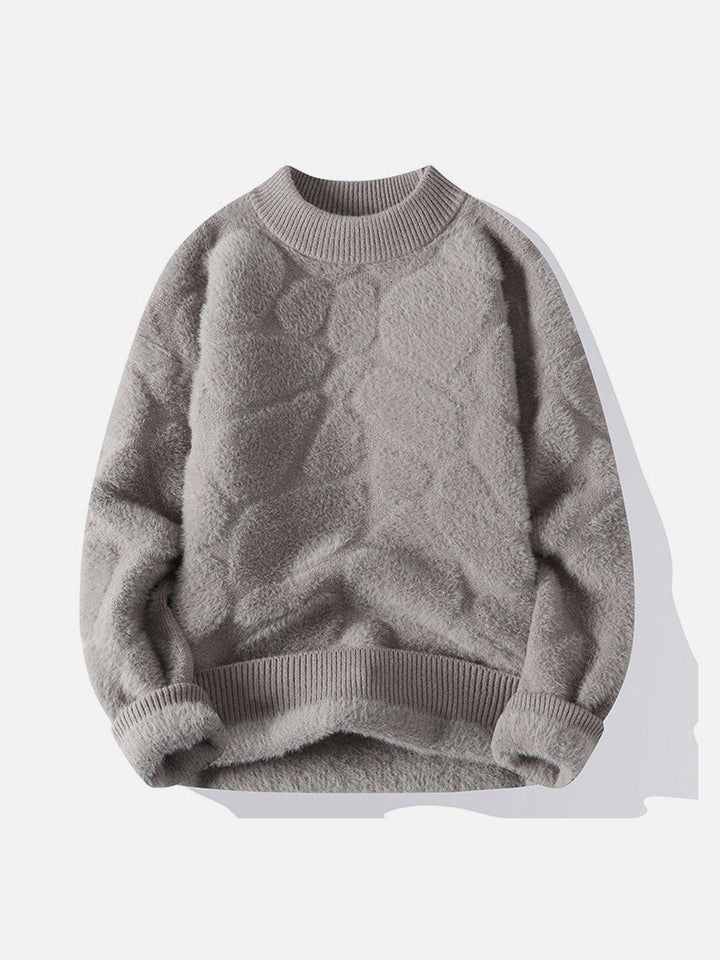 Thesclo - Mink Fleece Solid Warm Sweater - Streetwear Fashion - thesclo.com