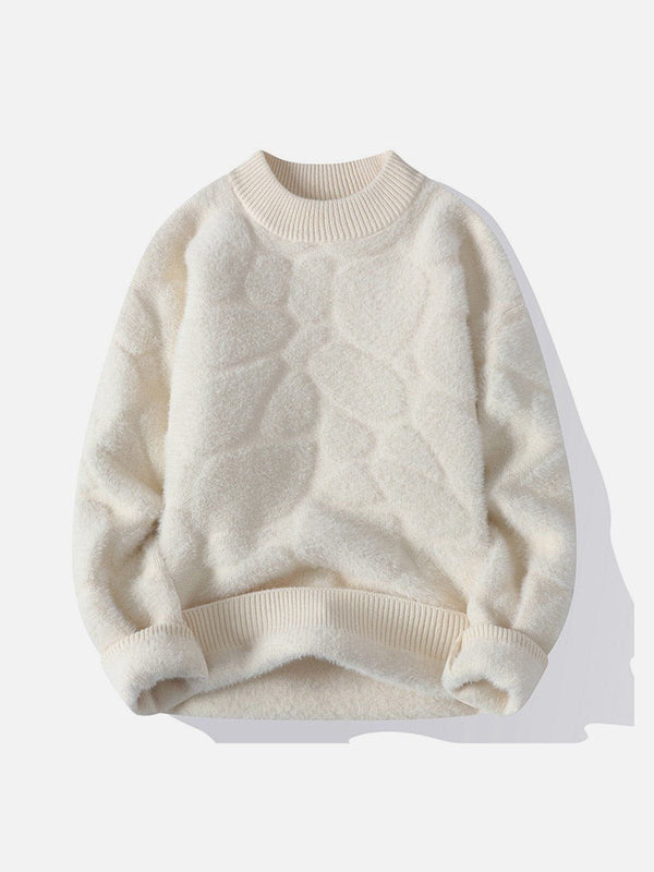 Thesclo - Mink Fleece Solid Warm Sweater - Streetwear Fashion - thesclo.com