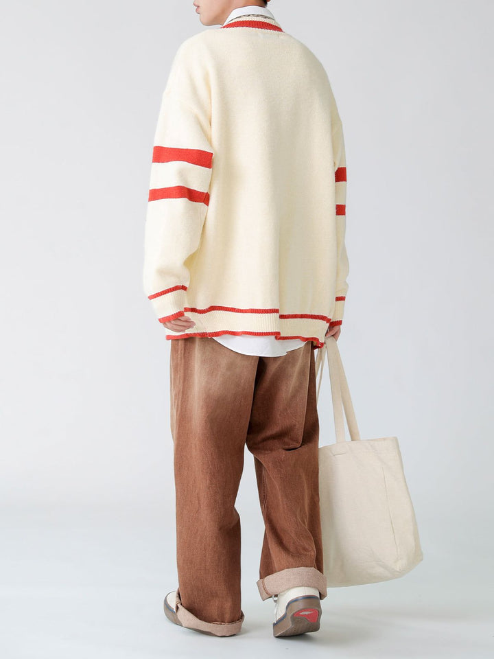 Thesclo - Monkey Embroidery Cardigan - Streetwear Fashion - thesclo.com