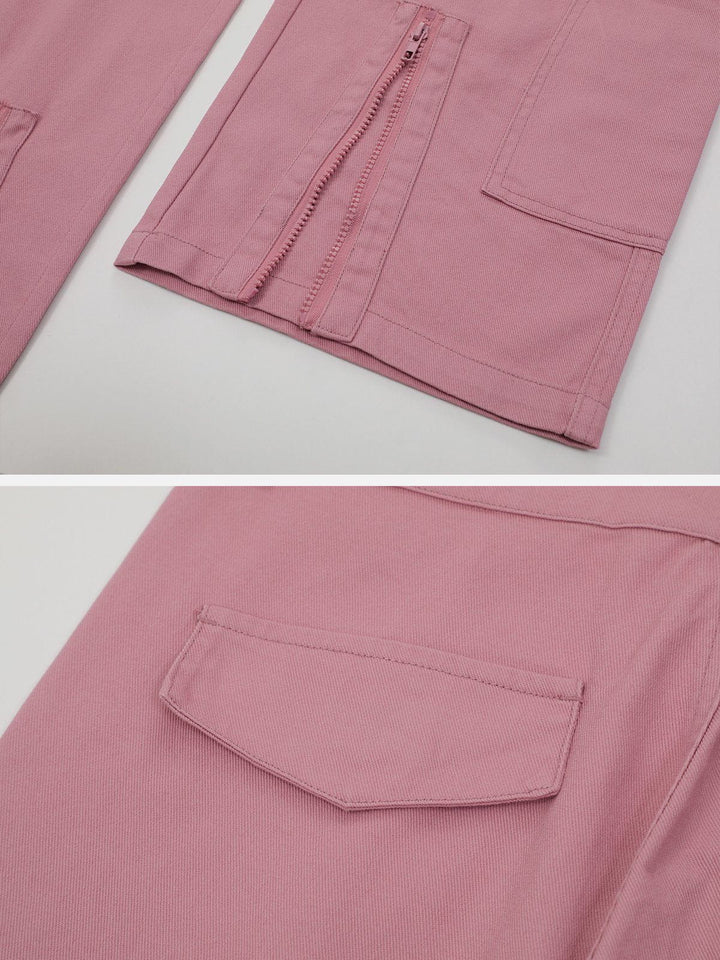 Thesclo - Multi-Pocket Split Pants - Streetwear Fashion - thesclo.com