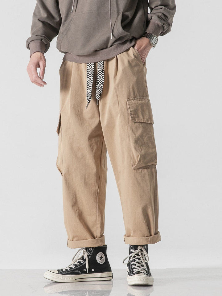 Thesclo - Multi-Pocket Straight Cargo Pants - Streetwear Fashion - thesclo.com