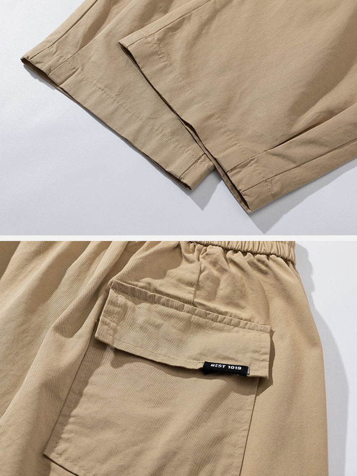 Thesclo - Multi-Pocket Straight Cargo Pants - Streetwear Fashion - thesclo.com