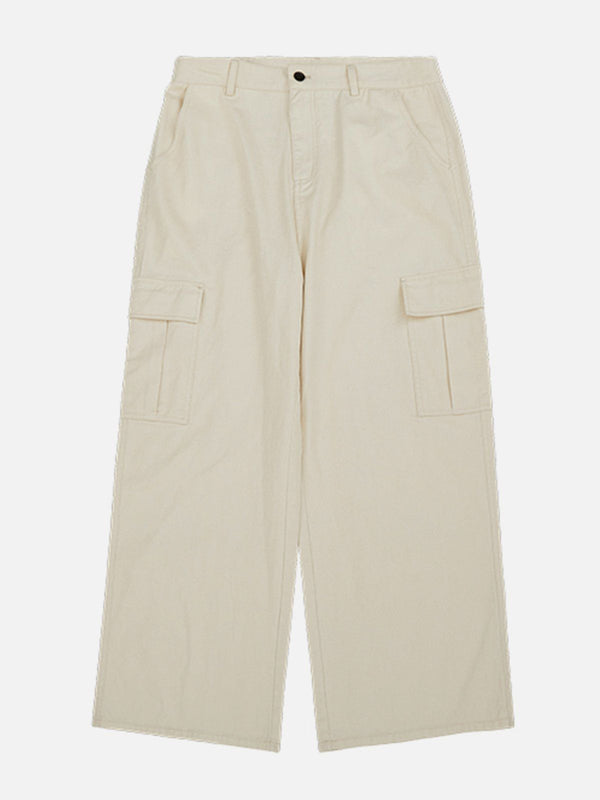 Thesclo - Multi-Pocket Wide Leg Cargo Pants - Streetwear Fashion - thesclo.com