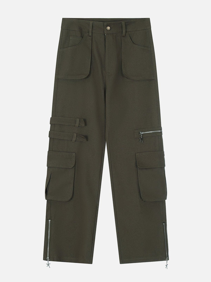 Thesclo - Multi-Pocket Zippered Cargo Pants - Streetwear Fashion - thesclo.com