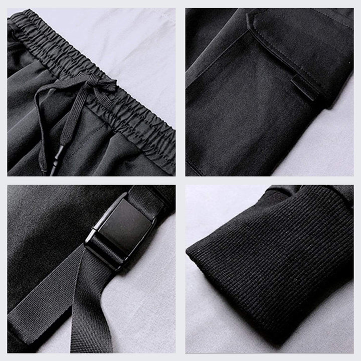 Thesclo - "Multi Pockets Ribbons" Joggers - Streetwear Fashion - thesclo.com