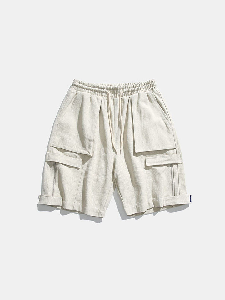 Thesclo - Multi-pocket Solid Color Shorts - Streetwear Fashion - thesclo.com