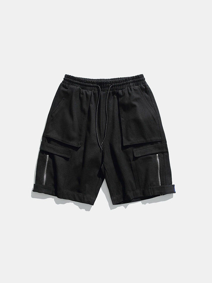 Thesclo - Multi-pocket Solid Color Shorts - Streetwear Fashion - thesclo.com