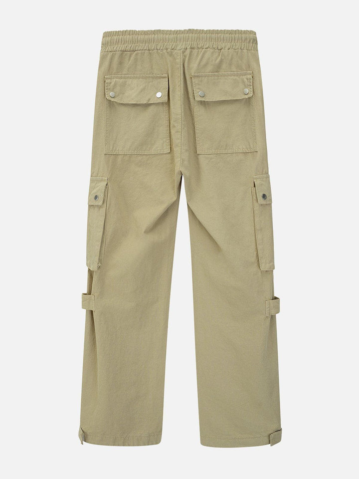 Thesclo - Multi-pocket Technical Zip Cargo Pants - Streetwear Fashion - thesclo.com