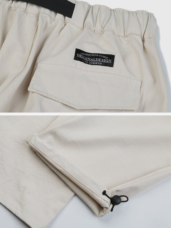 Thesclo - Multi-pocket Webbing Cargo Pants - Streetwear Fashion - thesclo.com