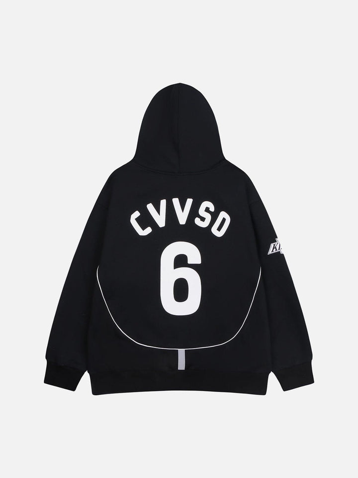 Thesclo - Number Letter Print Hoodie - Streetwear Fashion - thesclo.com
