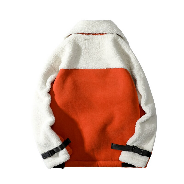 Thesclo - Orange Wool Jacket - Streetwear Fashion - thesclo.com