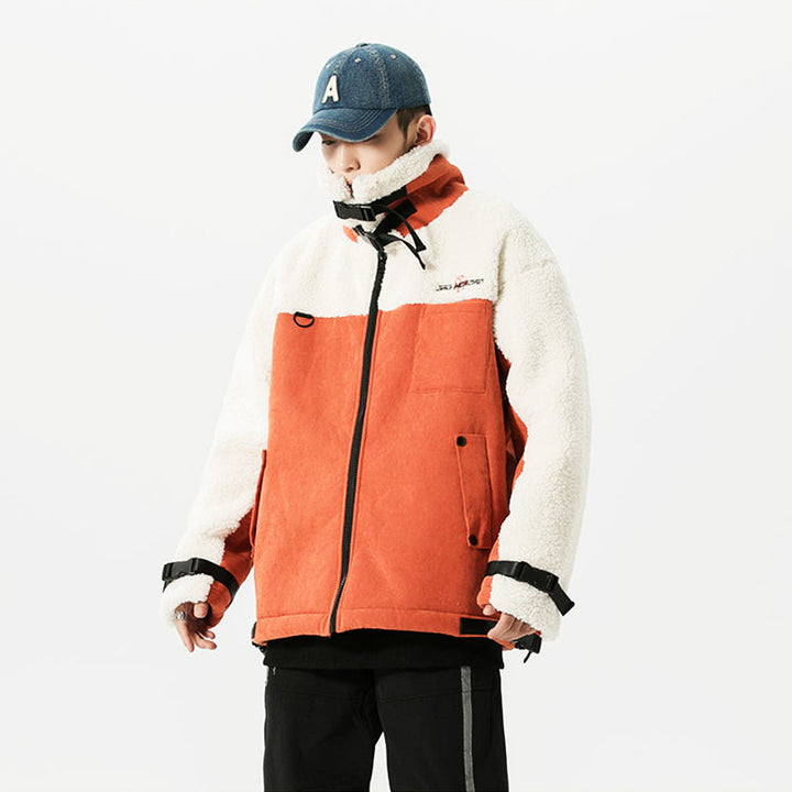 Thesclo - Orange Wool Jacket - Streetwear Fashion - thesclo.com