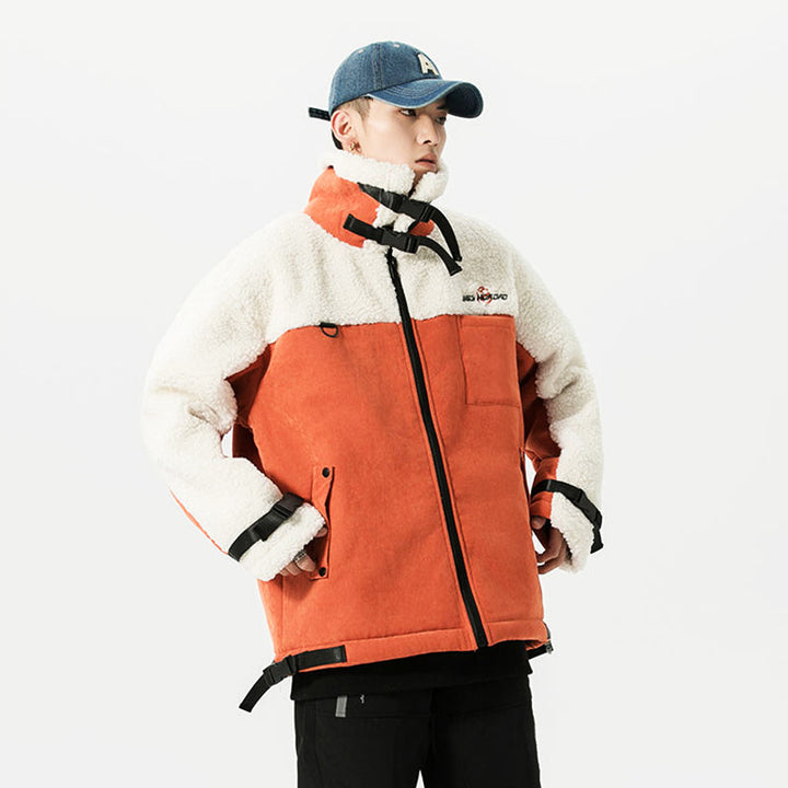 Thesclo - Orange Wool Jacket - Streetwear Fashion - thesclo.com