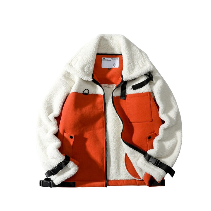 Thesclo - Orange Wool Jacket - Streetwear Fashion - thesclo.com