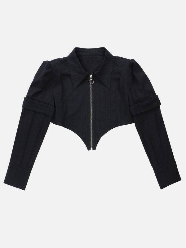 Thesclo - Paneled Sleeves Slim Fit Jacket - Streetwear Fashion - thesclo.com