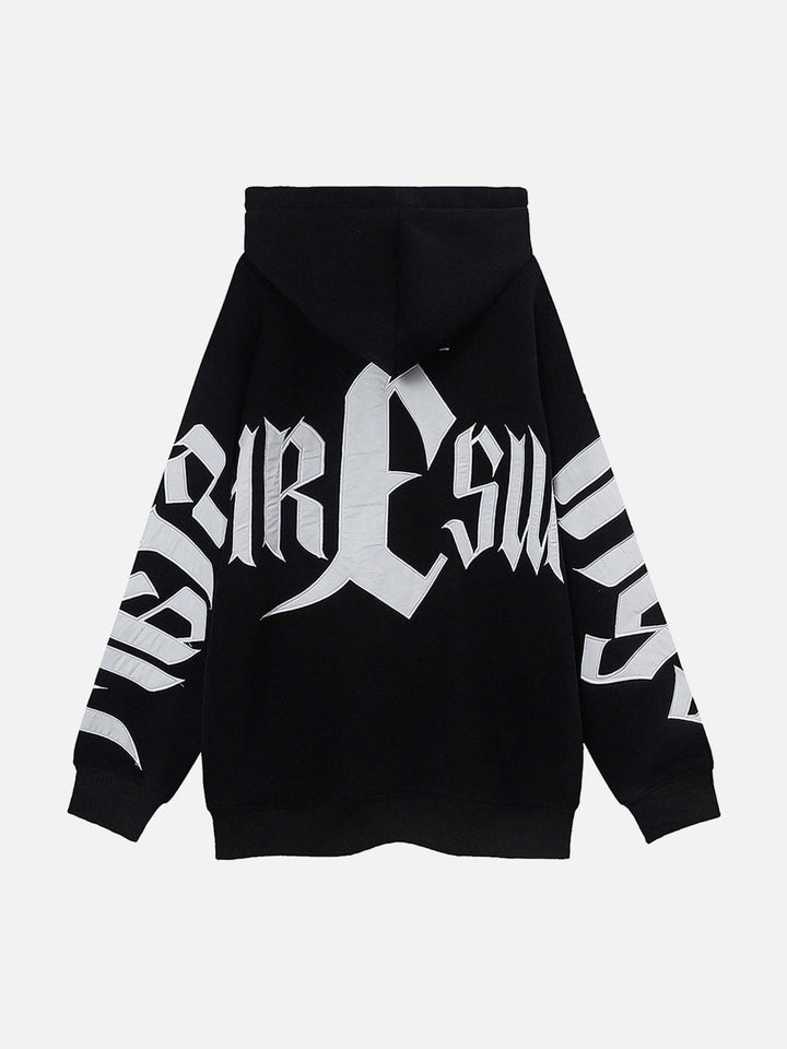 Thesclo - Patch Embroidered ZIP UP Hoodie - Streetwear Fashion - thesclo.com