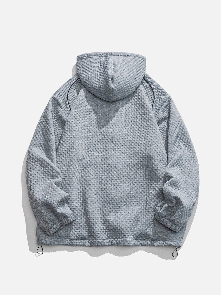 Thesclo - Patch Pocket Solid Zip Hoodie - Streetwear Fashion - thesclo.com