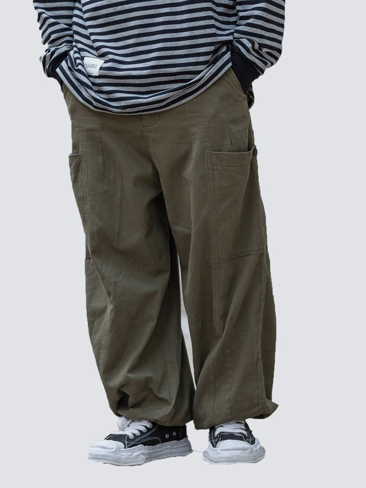 Thesclo - Patchwork Drawstring Pants - Streetwear Fashion - thesclo.com