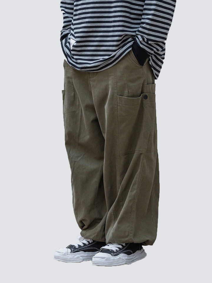 Thesclo - Patchwork Drawstring Pants - Streetwear Fashion - thesclo.com