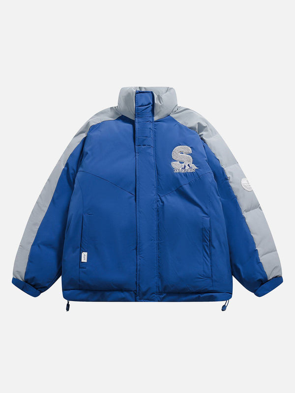 Thesclo - Patchwork Embroidery Winter Coat - Streetwear Fashion - thesclo.com