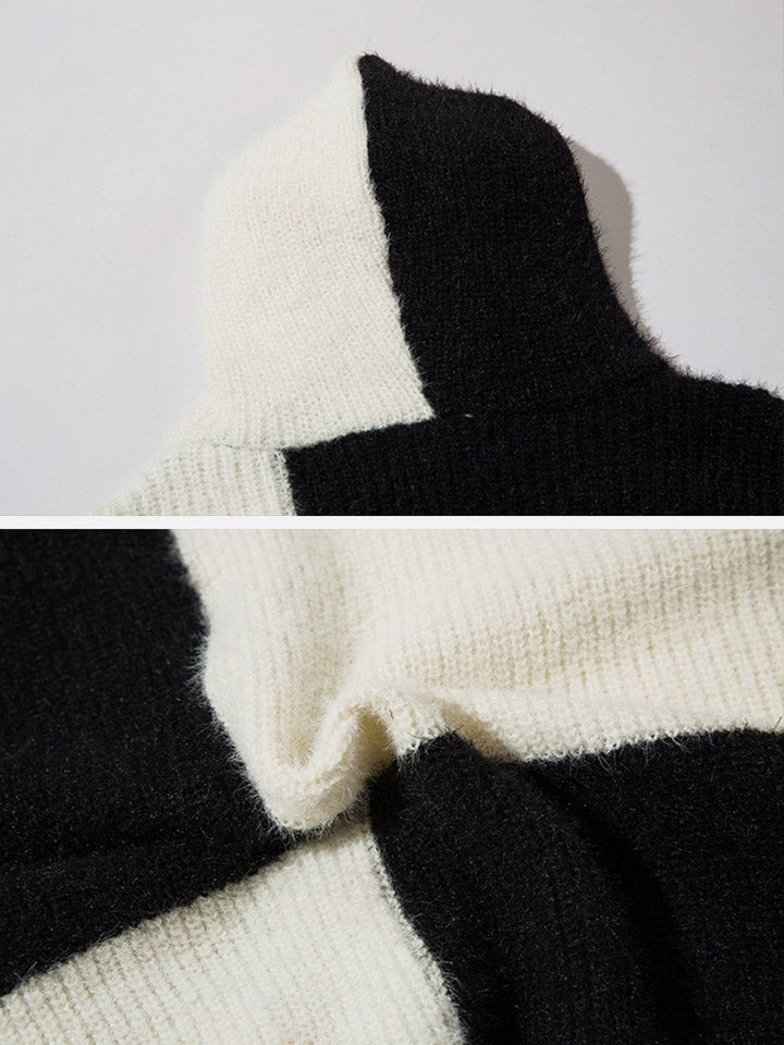 Thesclo - Patchwork Hooded Sweater - Streetwear Fashion - thesclo.com