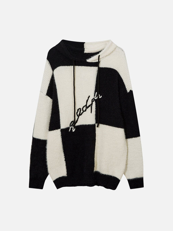 Thesclo - Patchwork Hooded Sweater - Streetwear Fashion - thesclo.com