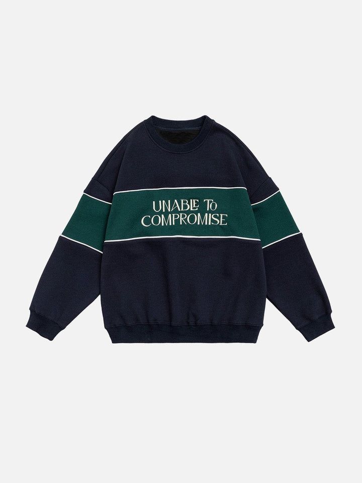 Thesclo - Patchwork Lettered Sweatshirt - Streetwear Fashion - thesclo.com