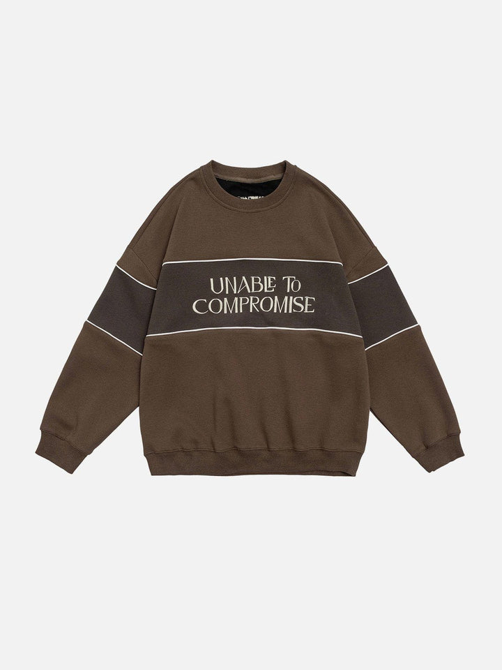 Thesclo - Patchwork Lettered Sweatshirt - Streetwear Fashion - thesclo.com