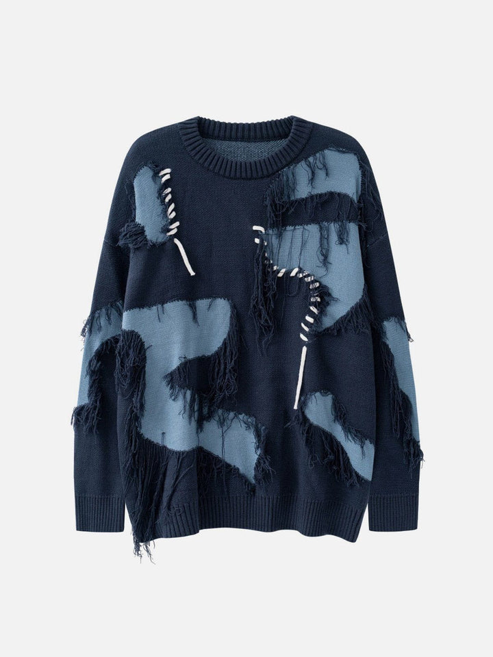 Thesclo - Patchwork Tassel Sweater - Streetwear Fashion - thesclo.com