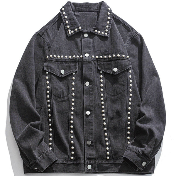 Thesclo - Pearl Denim Jacket - Streetwear Fashion - thesclo.com