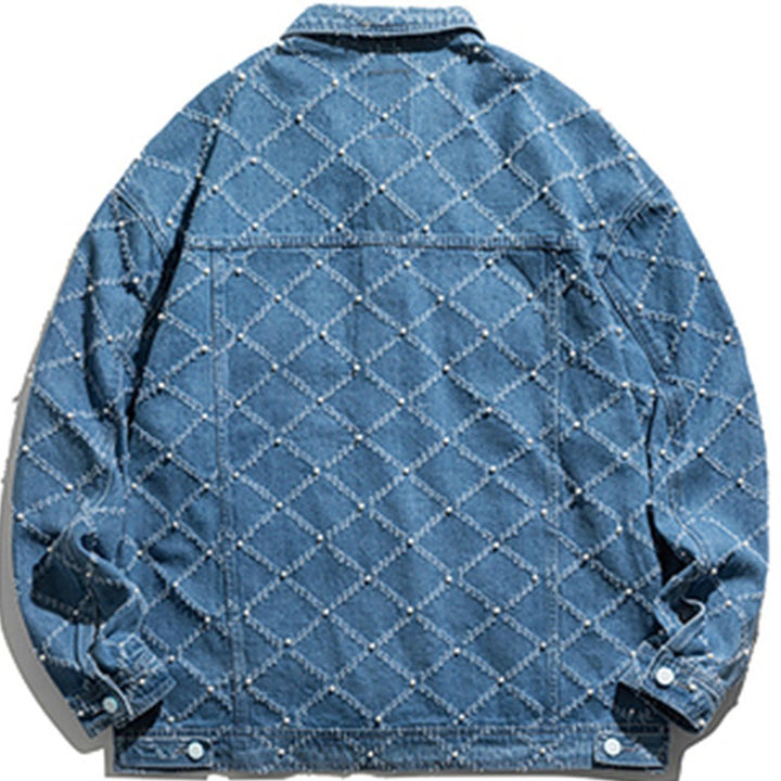 Thesclo - Plaid Simple Denim Jacket - Streetwear Fashion - thesclo.com