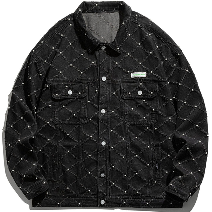 Thesclo - Plaid Simple Denim Jacket - Streetwear Fashion - thesclo.com