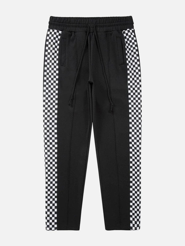 Thesclo - Plaid Splicing Design Pants - Streetwear Fashion - thesclo.com