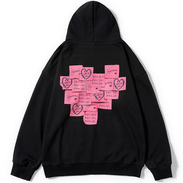 Thesclo - Post-it Note Print Hoodie - Streetwear Fashion - thesclo.com