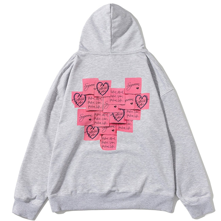 Thesclo - Post-it Note Print Hoodie - Streetwear Fashion - thesclo.com