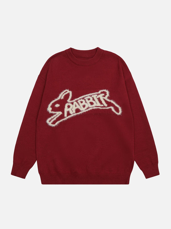 Thesclo - Rabbit Embroidery Sweater - Streetwear Fashion - thesclo.com