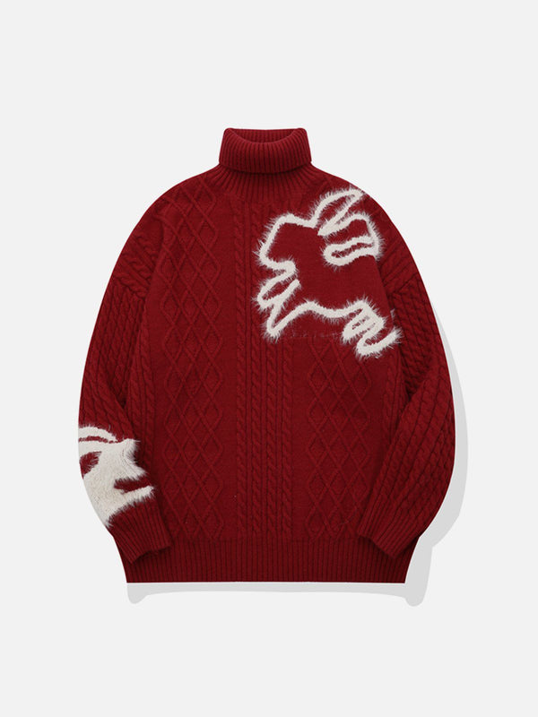 Thesclo - Rabbit Embroidery Sweater - Streetwear Fashion - thesclo.com