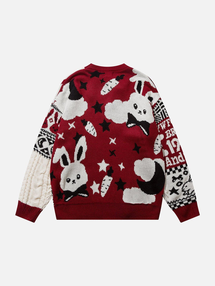 Thesclo - Rabbit Jacquard Sweater - Streetwear Fashion - thesclo.com