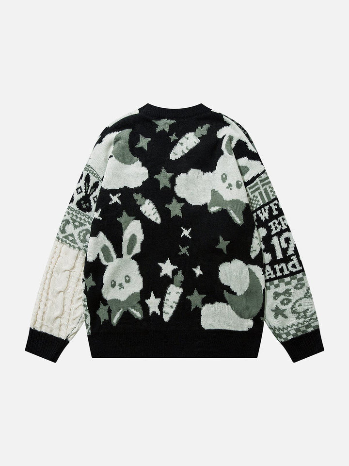 Thesclo - Rabbit Jacquard Sweater - Streetwear Fashion - thesclo.com