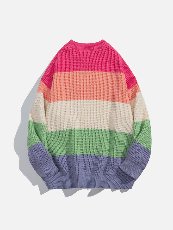 Thesclo - Rainbow Stripes Sweater - Streetwear Fashion - thesclo.com
