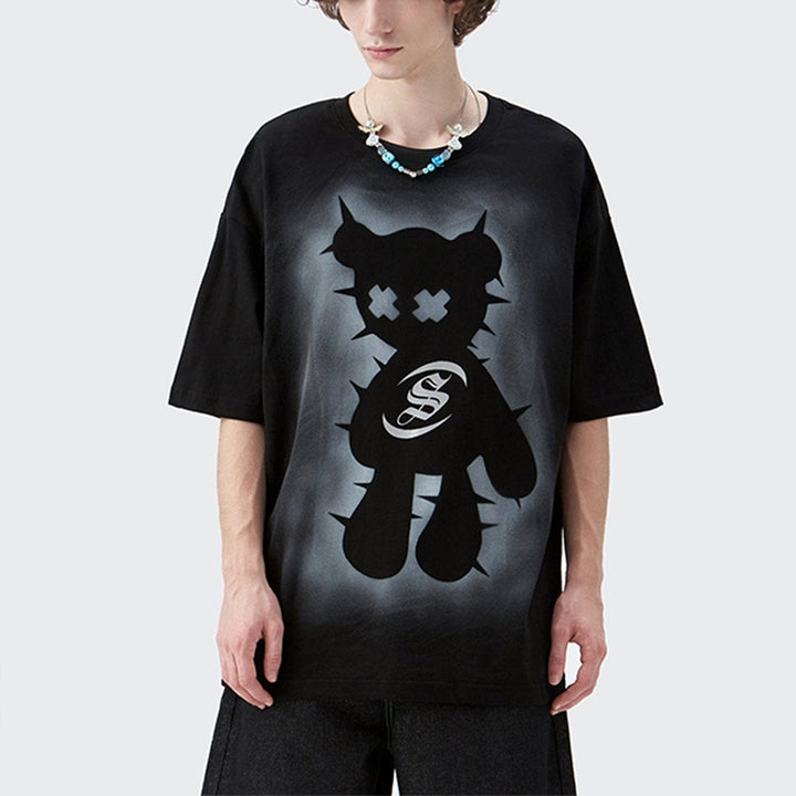 Thesclo - Reflective Bear Graphic Tee - Streetwear Fashion - thesclo.com