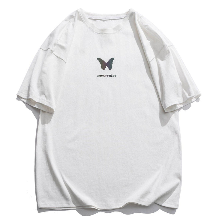 Thesclo - Reflective Butterfly Print Tee - Streetwear Fashion - thesclo.com