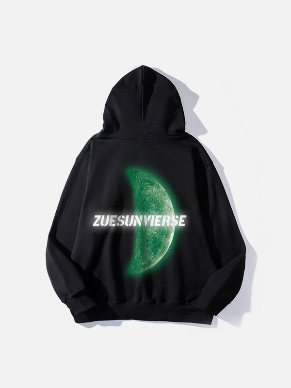 Thesclo - Reflective Moon Print Hoodie - Streetwear Fashion - thesclo.com