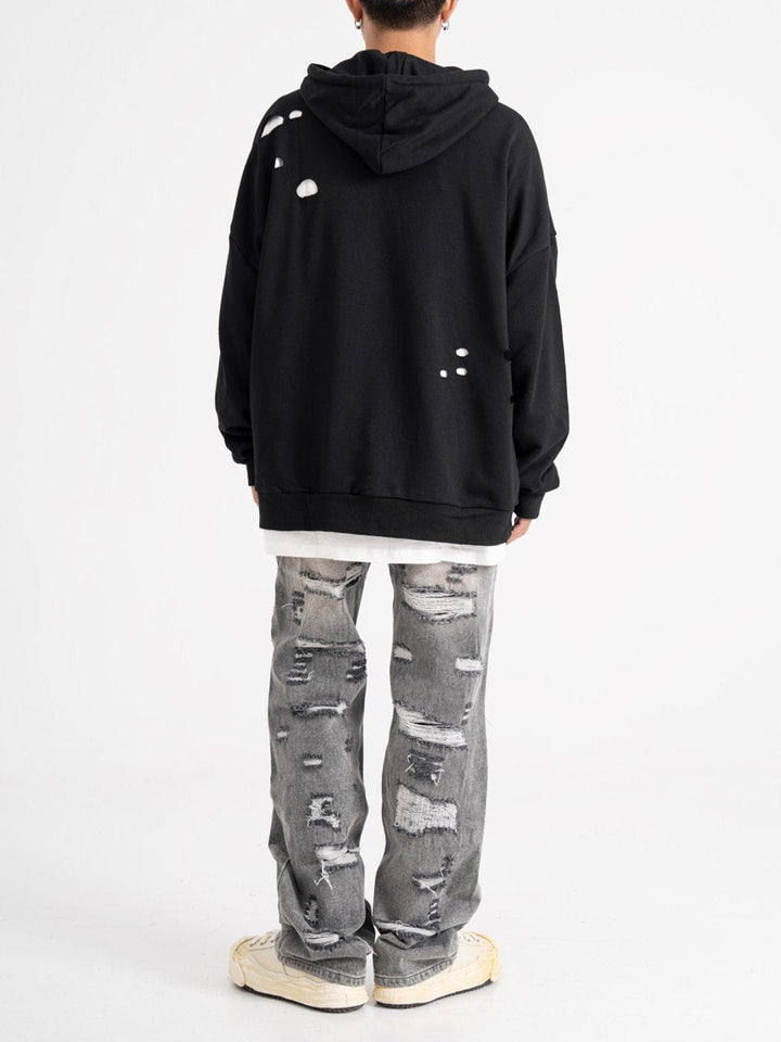 Thesclo - Ripped Alphabet Two Piece Hoodie - Streetwear Fashion - thesclo.com