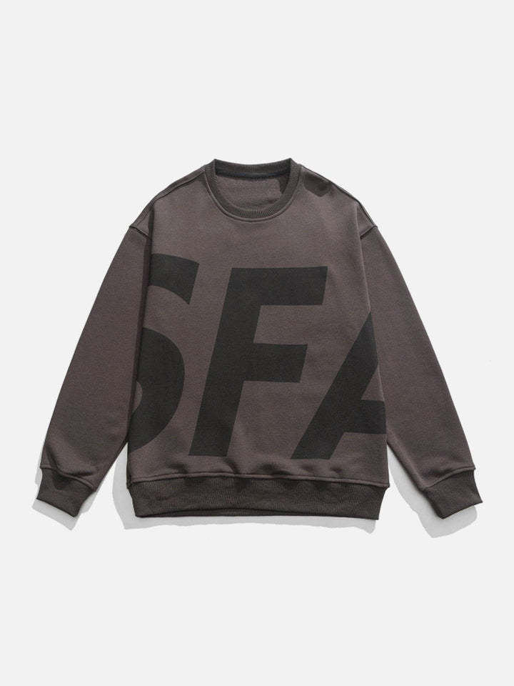 Thesclo - SFA Letter Print Sweatshirt - Streetwear Fashion - thesclo.com