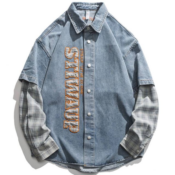 Thesclo - STIWAUP Denim Shirt - Streetwear Fashion - thesclo.com